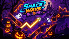Space Waves Halloween background